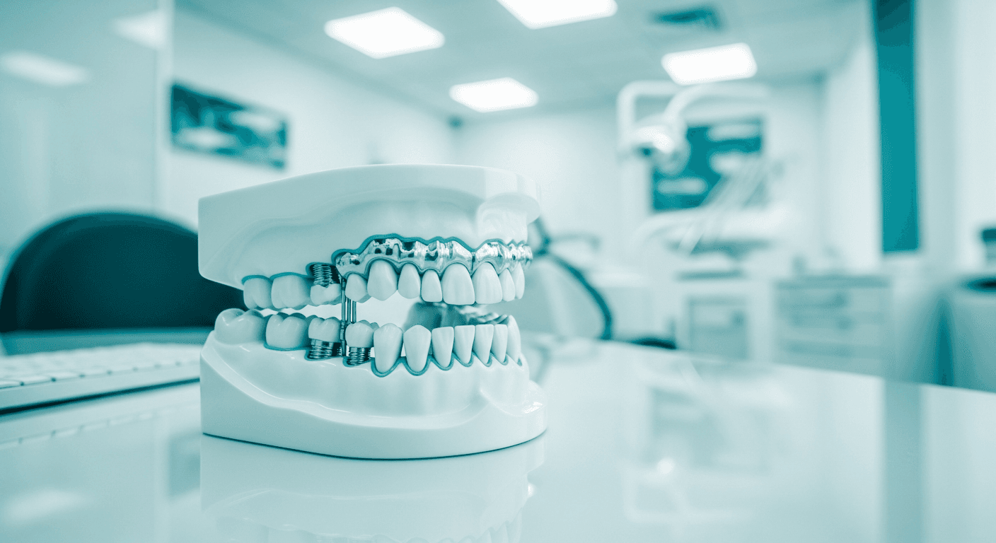 Full-arch implant planning on a 3D jaw model