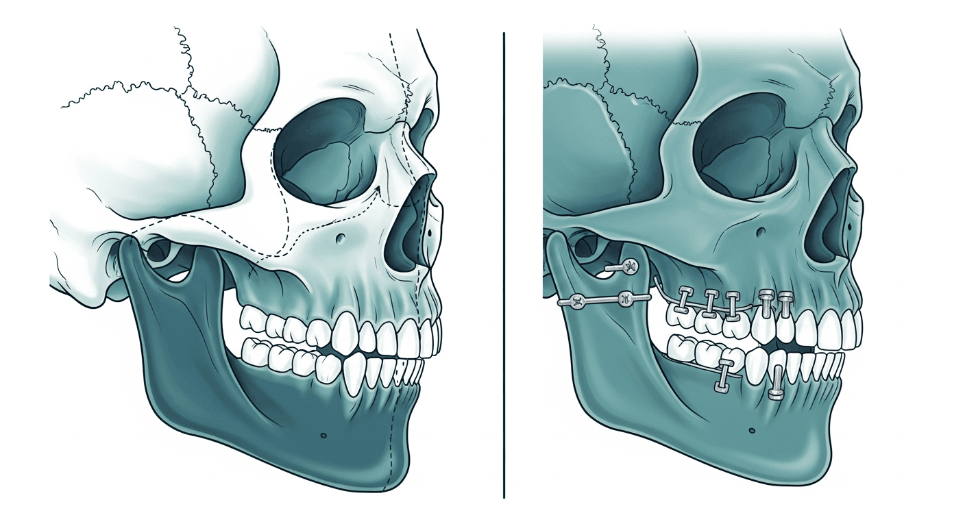 Severe overbite correction with orthognathic jaw surgery