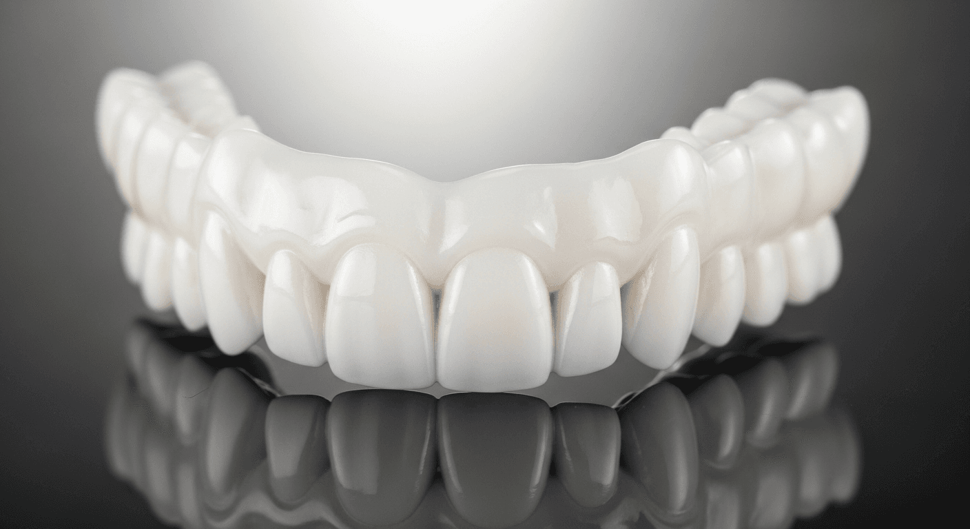 A polished zirconia full-arch dental prosthesis