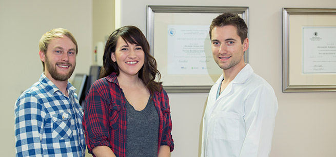 Patient shaking hands with oral and maxillofacial surgeon Dr Alexander Antipov